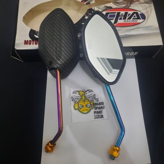 Jual Spion Beat Vario Carbon Tangkai Panjang Rainbow Bening Shopee