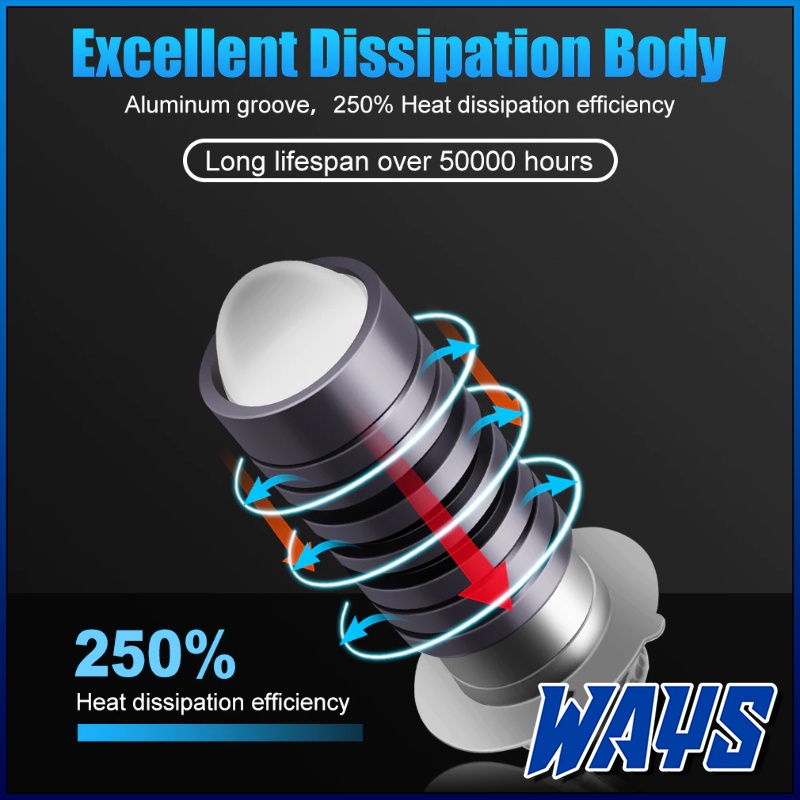 [L243] Lampu LED Laser H6 2 Warna AC DC Motor Mio Soul Fino Beat Vario Supra Revo Jupiter Satria Nex