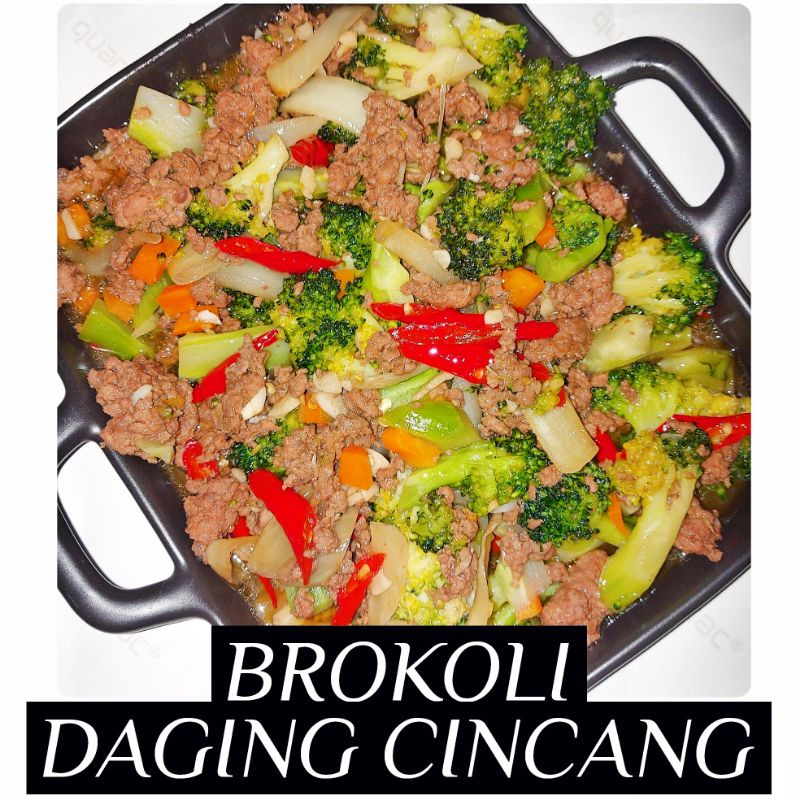 

brokoli daging cincang
