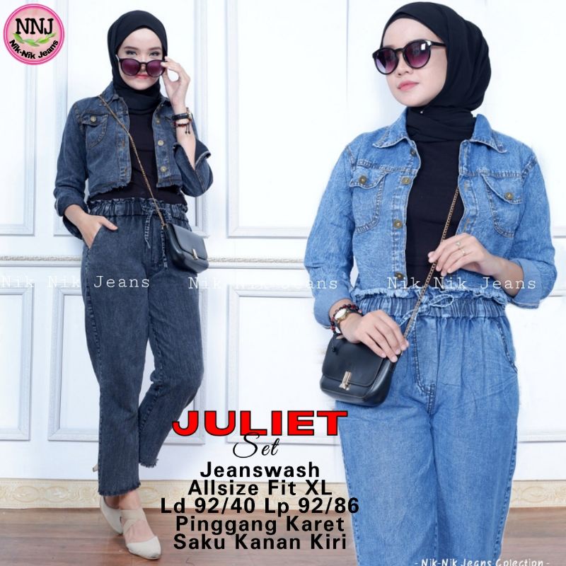 Setelan // juliet set jeans // set wanita bb 45-60