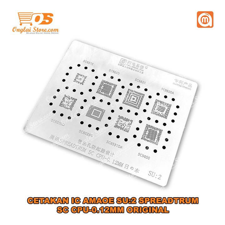 CETAKAN IC AMAOE SU:2 SPREADTRUM SC CPU-0.12MM BAHAN JEPANG ORIGINAL