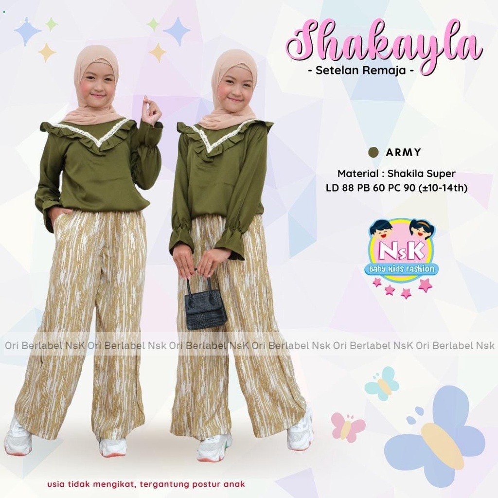 Setelan Anak Perempuan Setelan Kaos Kulot Baju Anak Cewek Remaja / Baju Setelan Anak Katun