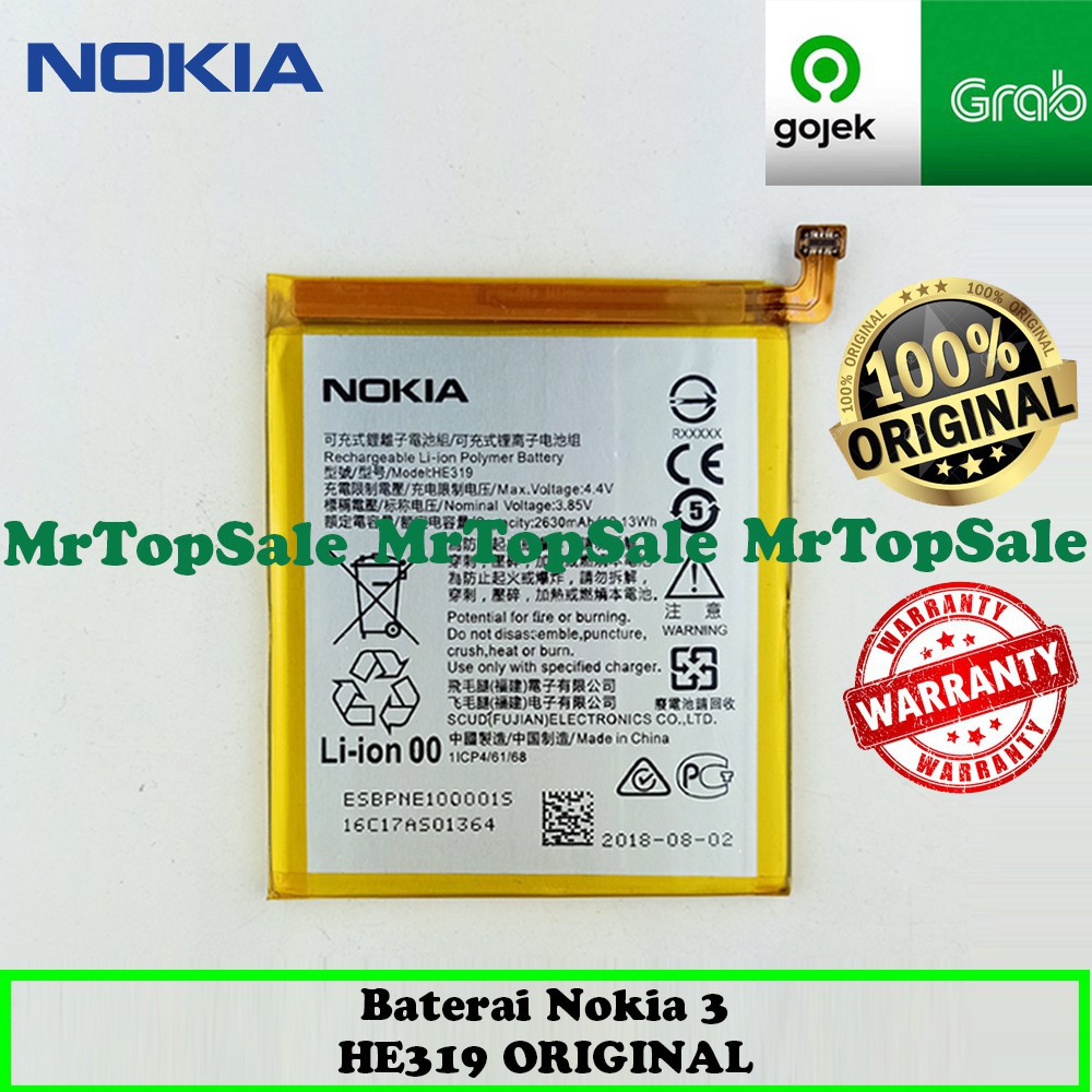 Baterai Nokia 3 / HE-319 / TA-1032 ORIGINAL Batre Battery Batrei HP