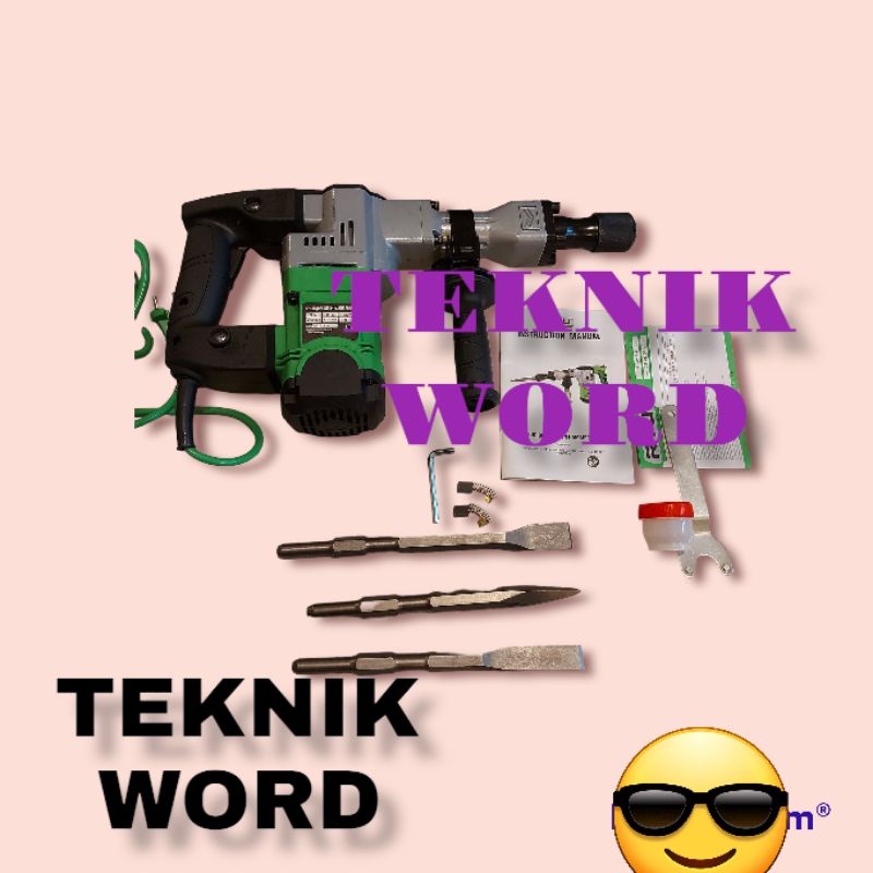 MESIN BOR BOBOK TEMBOK BETON RYU RDH 15 / DEMOLITION HAMMER RYU RDH15 MESIN BOBOK RYU