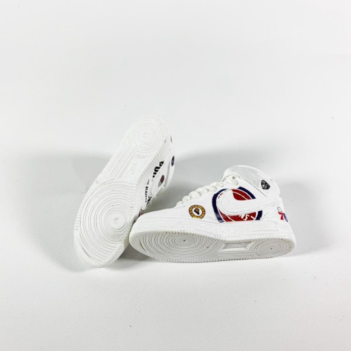 AIR FORCE 1 ONE SUPREME NBA WHITE 3D SNEAKERS KEYCHAIN MINIATUR