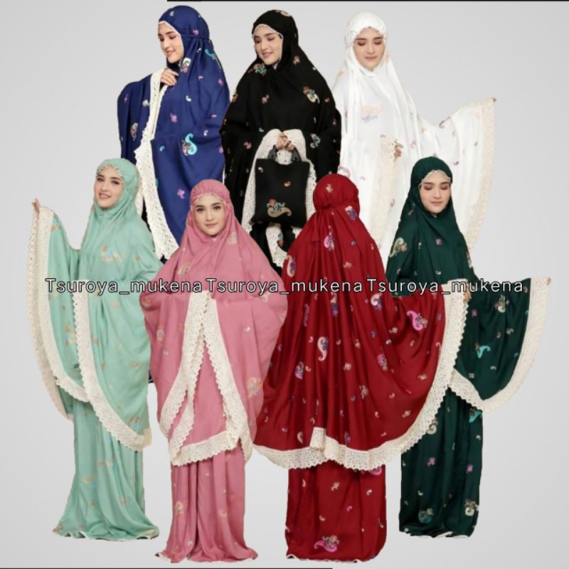 MUKENA DEWASA RAYON BORDIR STARLA | MUKENA RAYON MEWAH FULL BORDIR