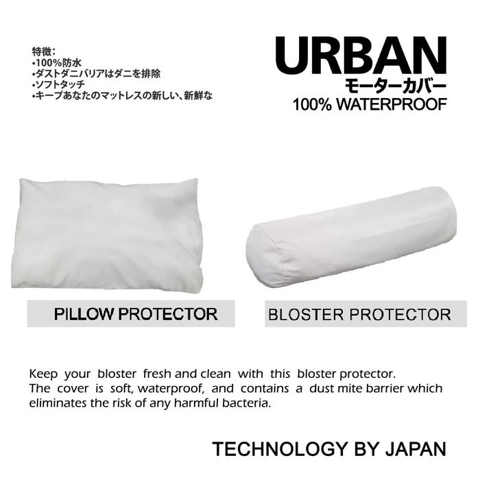 Sarung Bantal &amp; Sarung Guling URBAN Waterproof Protector Resleting