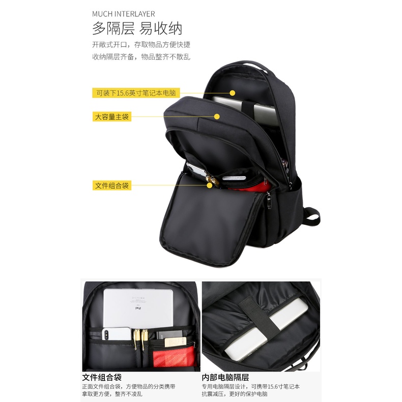 TasLaptop/Backpack Laptop Variasi Kulit/waterproof/LargeCapacity/unisex/Tas Murah/tas import