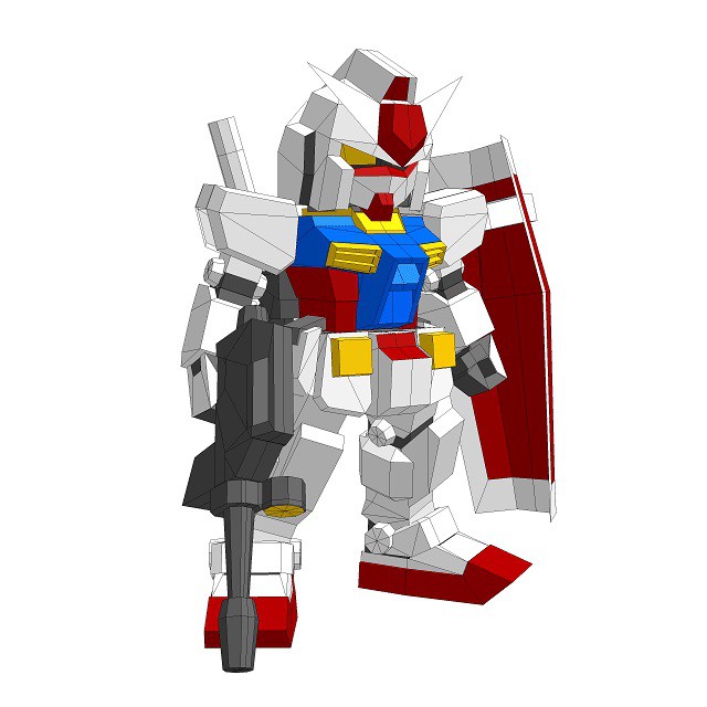 DIY Papercraft Gundam SD RX-78-2 Kertas BC