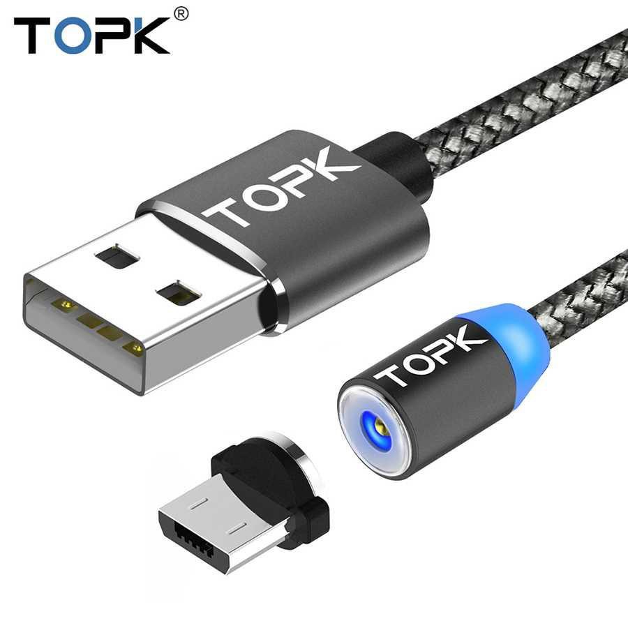 TOPK Kabel Charger Magnetic Micro USB - CS1711 [100 CM] [Gray]