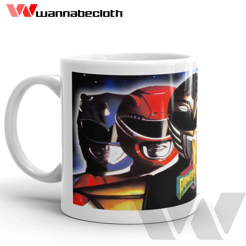 Mug Power Rangers Gelas Power Rangers Hadiah Koleksi Souvenir Mug Anak Superhero Power Rangers v3