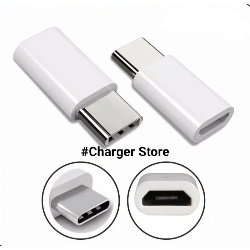 Adapter Sambungan Charger Micro Ke Type C Converter Micro To USB C / Sambungan Connector Charger