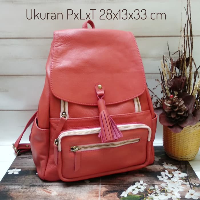 Tas Wanita Kulit Tas Ransel Garutan Backpack