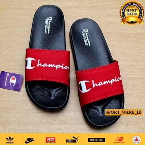 Sandal Pria Korea Fashion Ulzzang Sandalhitam Roma Musim Panas Ka OG270  Slop Pria Wanita Champion-K