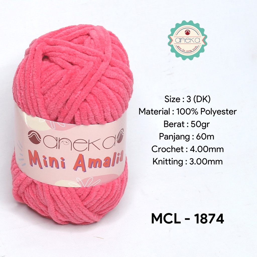 Benang Rajut Mini Amalia / Small Chenille Yarn - 1874