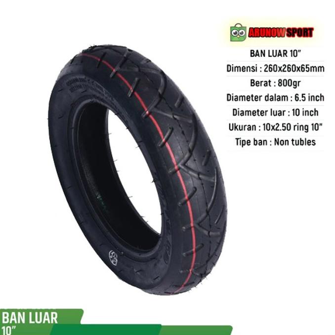 Ban Luar 10x2.50 Skuter Sepeda Listrik Ring 10