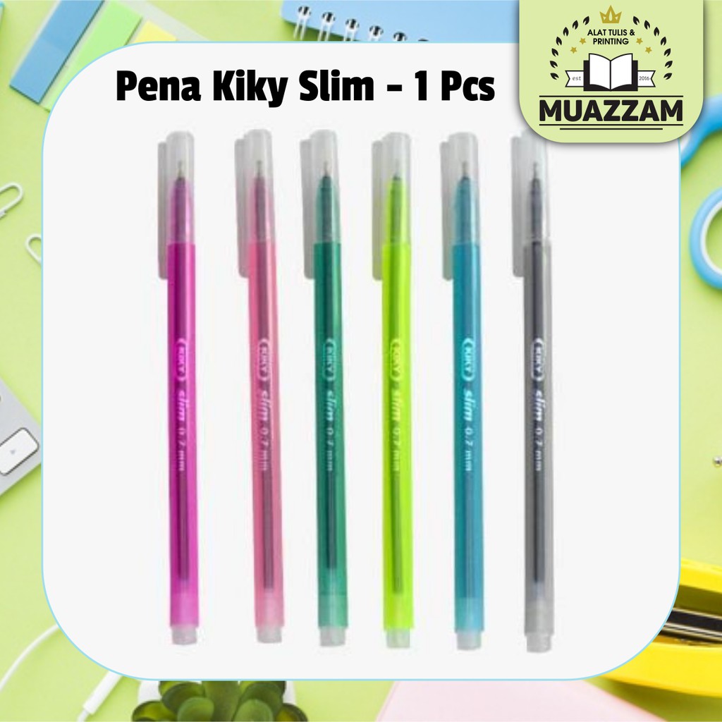 

KIKY Pena Slim Ballpoint (Tinta Hitam) - 1 Psc