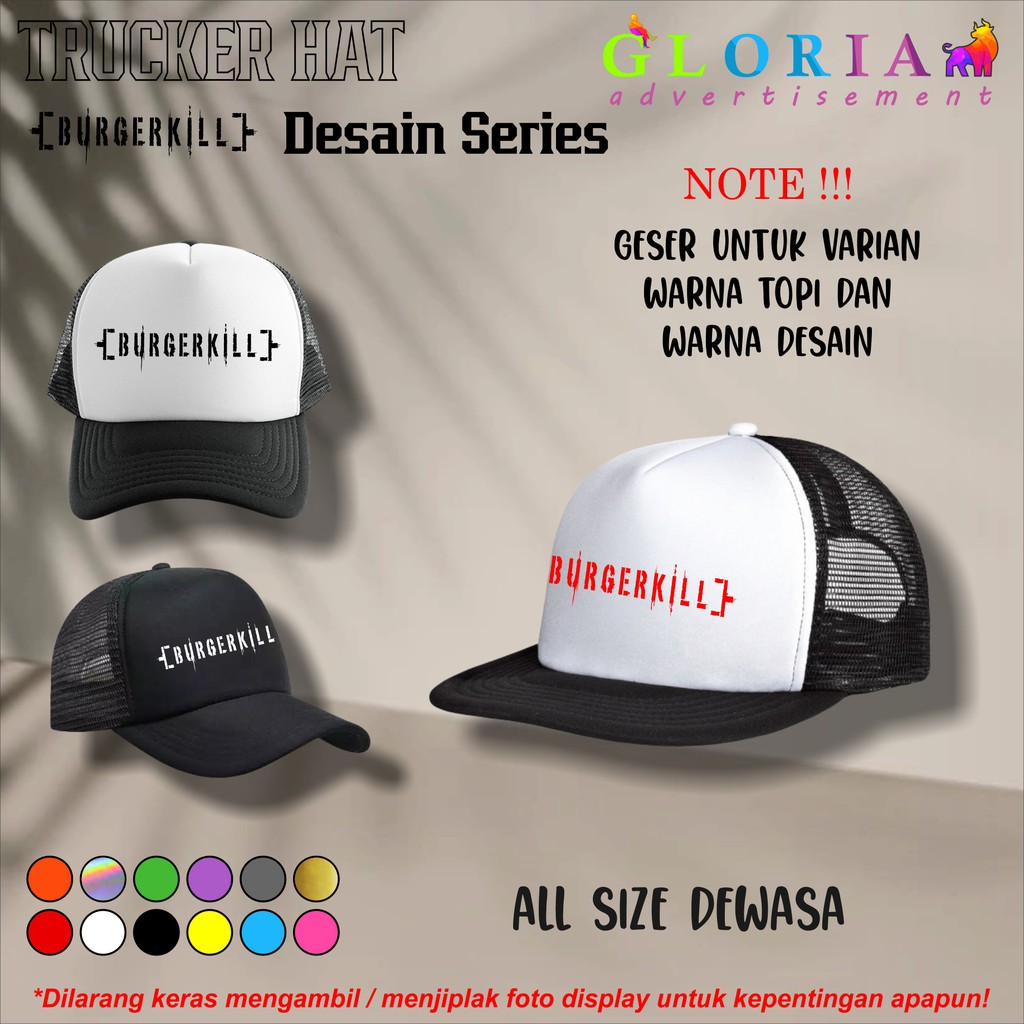 TOPI BURGERKILL / TOPI TRUCKER PREMIUM DISTRO