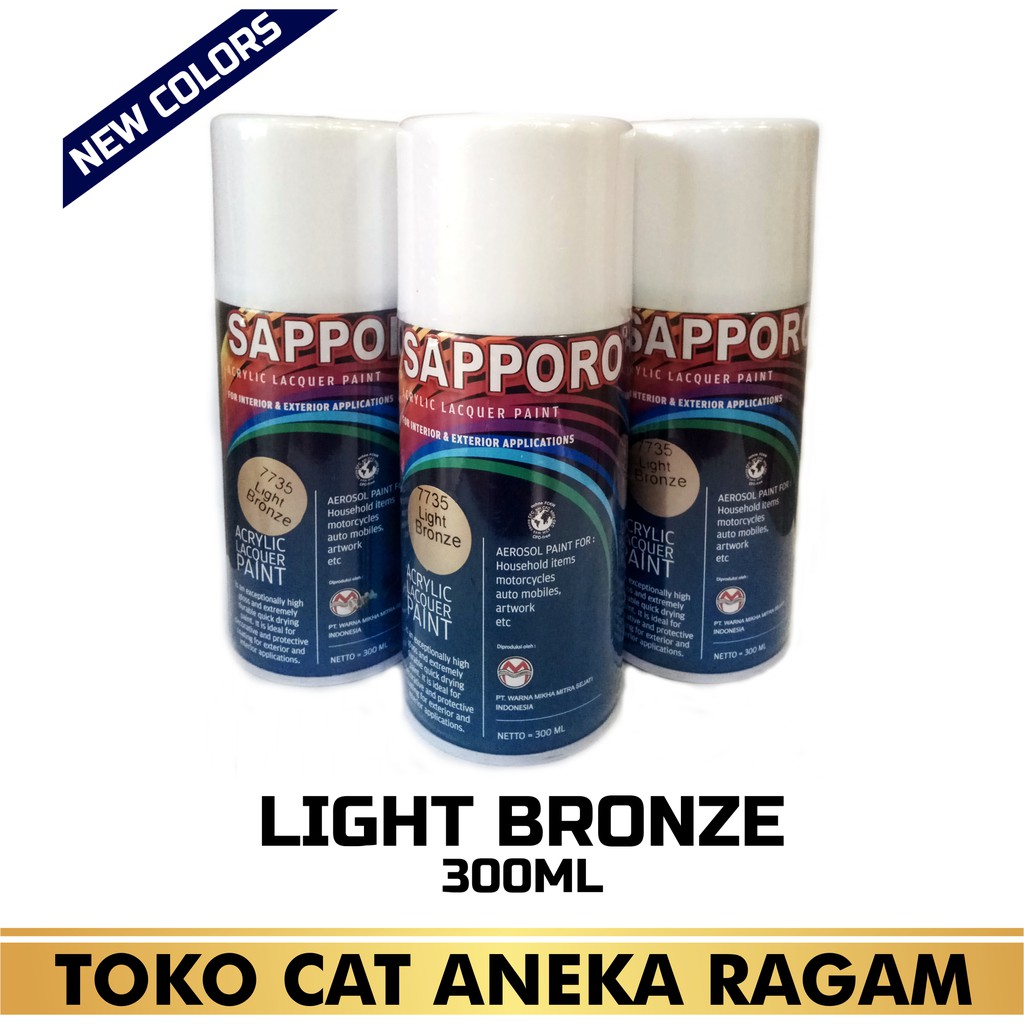 Sapporo Spray Light Bronze Pylox Cat Semprot Shopee 