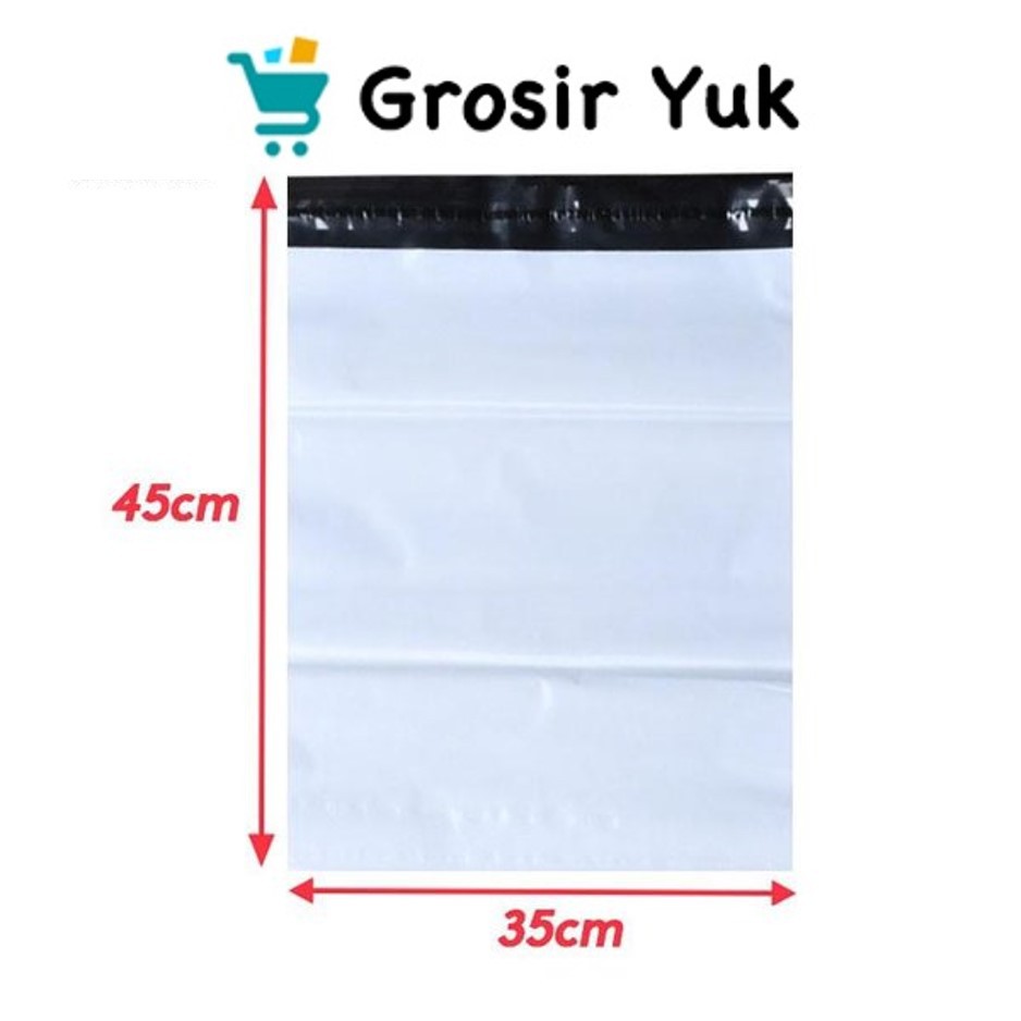 

Polymailer Plastik Packing 35x45 cm Putih Tebal (100pcs)