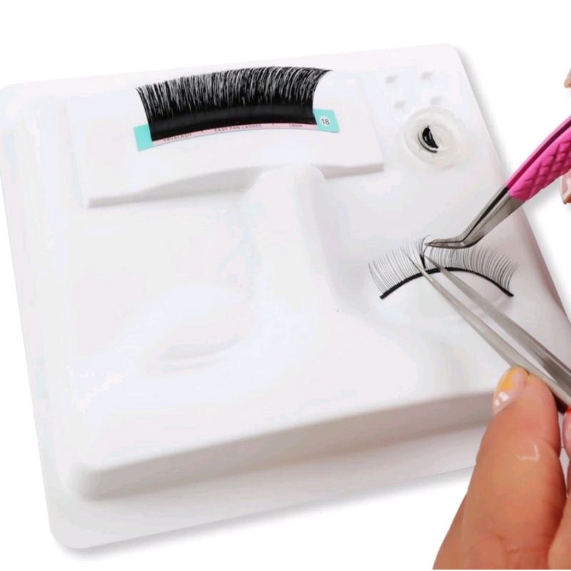 EYELASH EXTENSION KULIT LATIHAN MANEKIN DATAR PLASTIK PRACTICE TRAINING BULUMATA MANNEQUIN TRAINING EYELASH EXTENSION