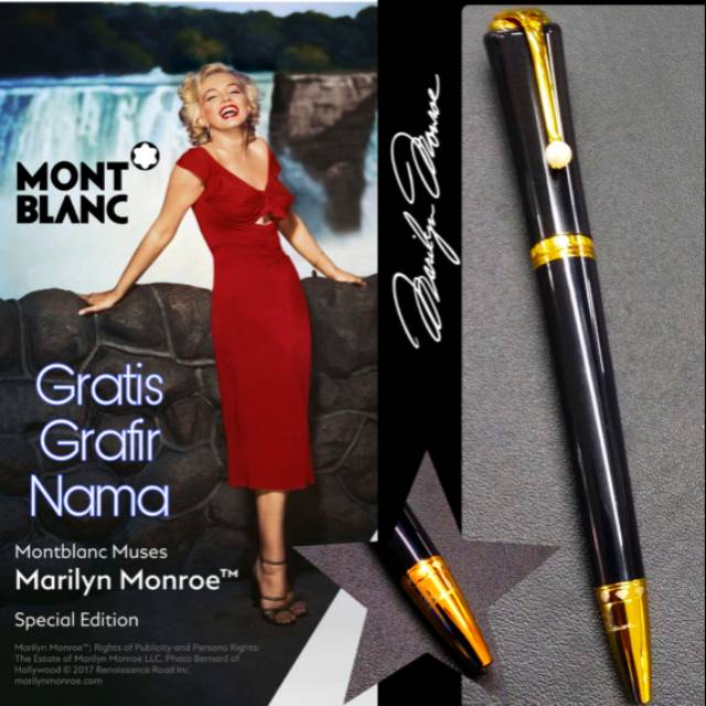 

Pulpen mewah montblanc marilyn monroe gratis grafir nama