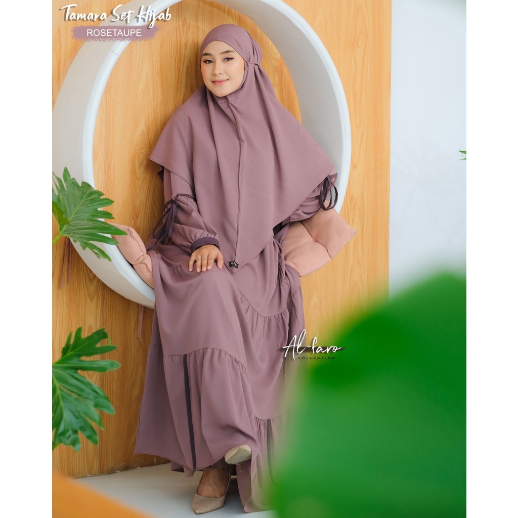 GAMIS RAFISA LIANA ORI zahin set hijab dan TAMARA ALFARO syari wanita remaja terbaru ootd model kekinian layer kancing new muslimah