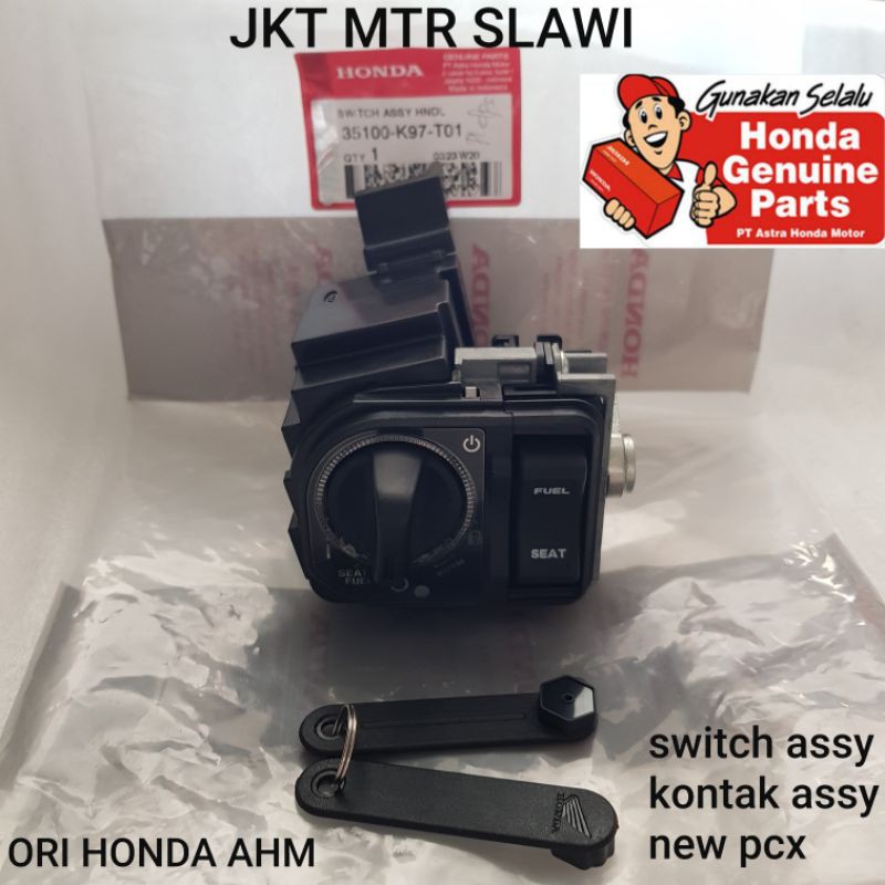 35100-K97-T01 swicth assy new pcx kontak assy pcx kunci kontak assy ori honda ahm asli honda