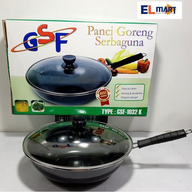 Gsf Panci Goreng Serbaguna Gsf 1032K/ Wajan 32Cm/Wajan Teflon - Terbaik 
