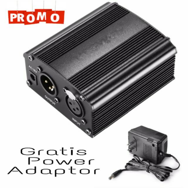 Phantom Power Microphone 1 Channel 48V Free Condenser Microphone 