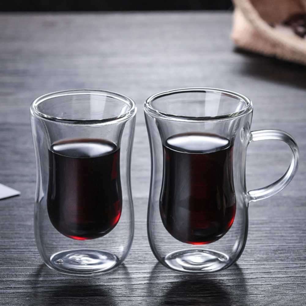 Creative Kopi Anti Panas Double-Wall Glass European 80ml