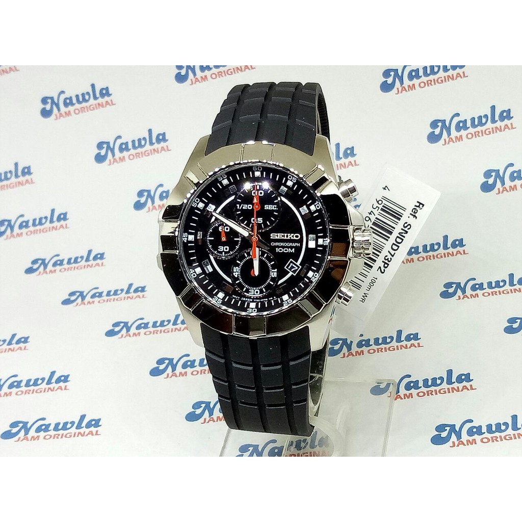 Seiko Quartz SNDD73P2 Chronograph Rubber Strap - Jam Tangan Pria SNDD73