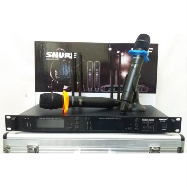 Mic wireless Shure UR-88D 2Handle/2Pegang
