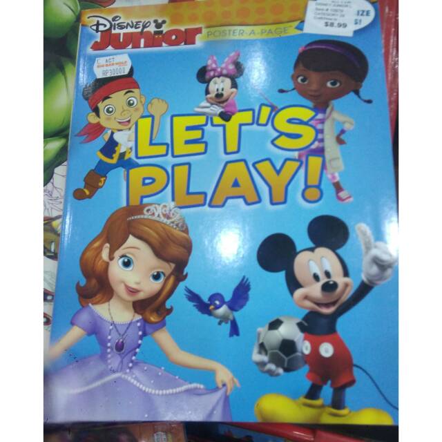 Buku anak import Disney junior let's play