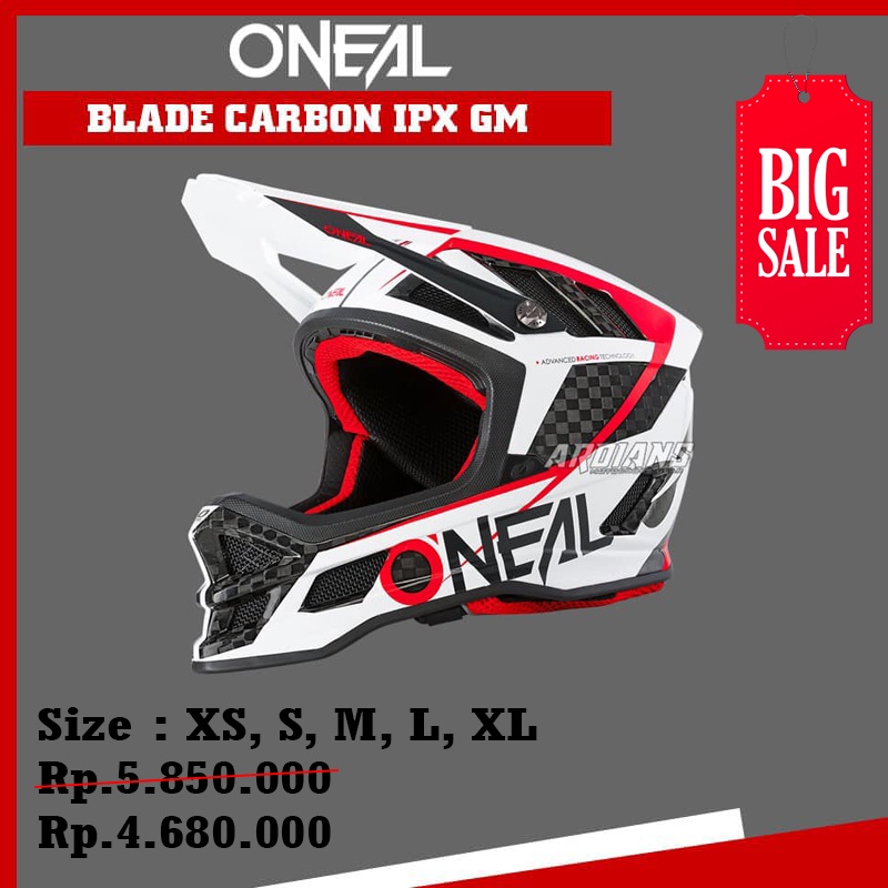 SALE - ONEAL BLADE CARBON IPX GM - HELM SEPEDA MTB DOWNHILL