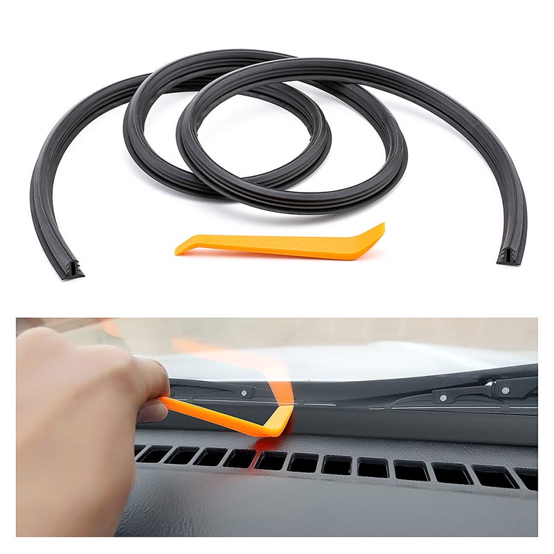 Seal Strip Karet Peredam Suara 1.6m 2nd Generation Bentuk T Untuk Dashboard Mobil Myvi Axia Kancil