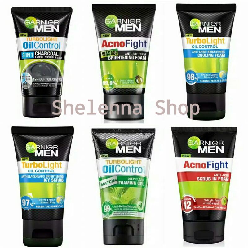 Garnier Men Facial Foam 100ml wasabi cooling foam Charcoal