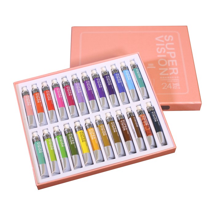 Produk Terbaru Super Vision Illustration Design Watercolor Set 24Clr X 8Ml