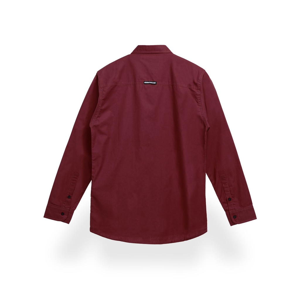 KEMEJA LENGAN PANJANG FRIDAY KILLER | TRUSS MAROON LONGSLEEVE