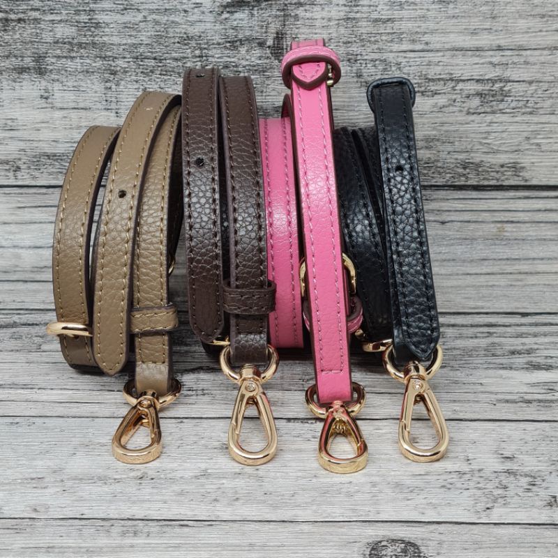 Andrea slim 1.2cm adjustable leather bag strap / tali tas kulit panjang