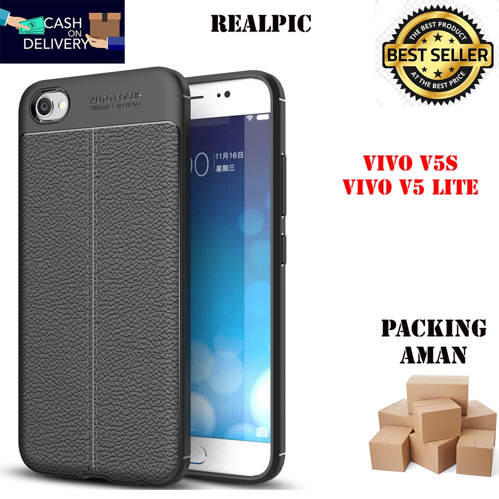 Case Auto Focus Vivo V5S / Vivo V5 Lite Leather Experience SoftCase Slim Ultimate / Casing Kulit