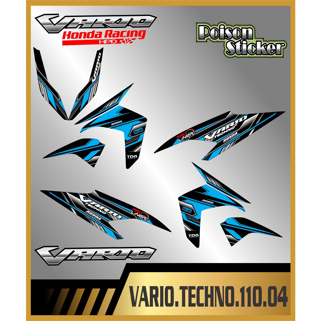 STRIPING STICKER VARIO TECHNO 110 STIKER VARIO TECHNO 110 NEW STICKER LIS LIST HONDA VARIO TECHNO 11