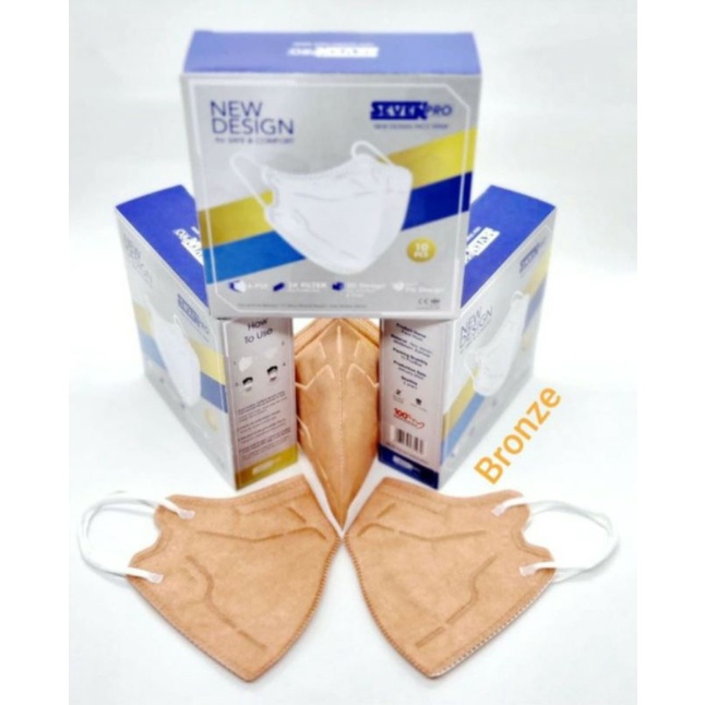 Masker SEVEN PRO KN95 6ply Medis Surgical Kemenkes (isi 10pcs)