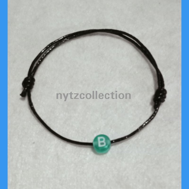 Gelang Inisial Gelang Huruf Bulat Warna