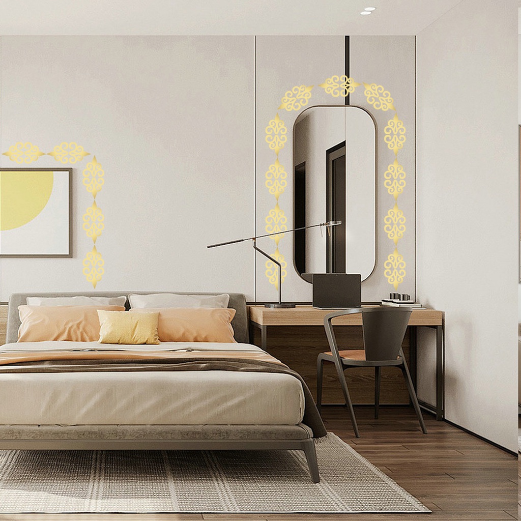 Hot Sale/10Pcs Stiker Dinding Cermin Berongga Akrilik/Stiker Cermin Perekat Diri/Removable Art Murals Wall Sticker Untuk Dekorasi Rumah Ruang Tamu Kamar Tidur