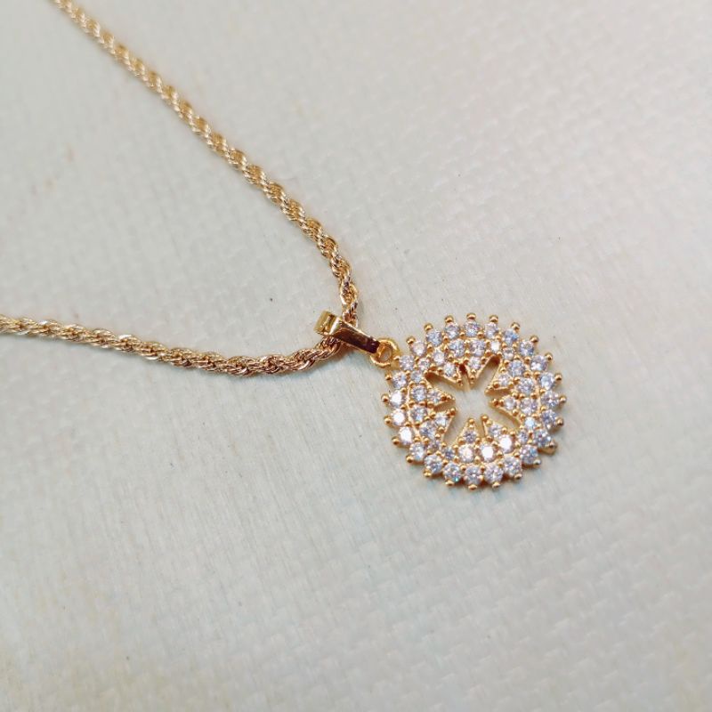 kalung lapis emas Kalung tambang plus liontin