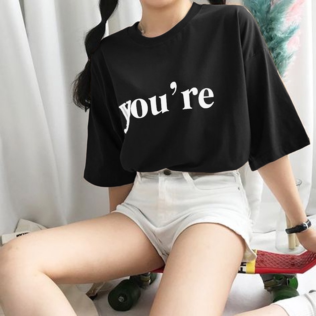 MYSTIQUE.ID - BAJU KAOS KOREA YOU'RE LUCU DAN AESTHETIC