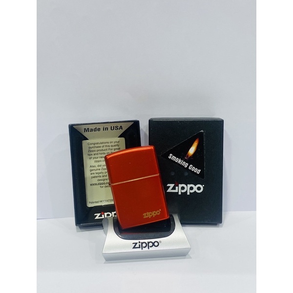 Original Zippo 49475ZL Metalic Red Zippo laser