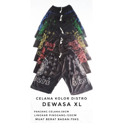 CELANA KOLOR CELANA PENDEK DISTRO DEWASA XL