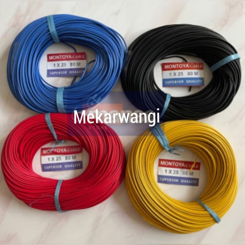 kabel montoya 1x25 80m warna premium